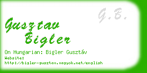gusztav bigler business card